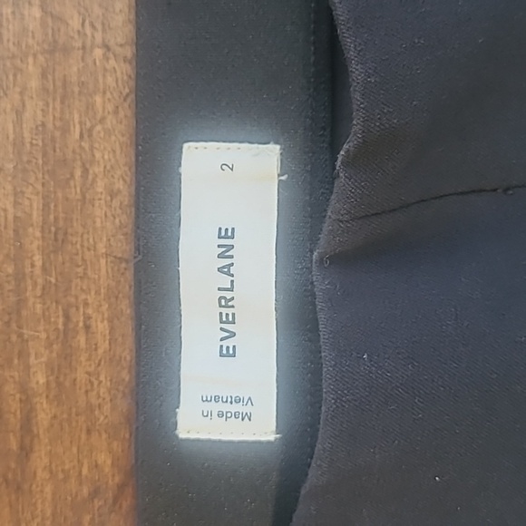 Everlane Pants Women's sz 2 Black The Side Zip Mid Rise Stretch Crop Pants - Picture 7 of 11